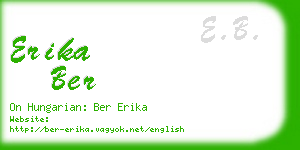 erika ber business card